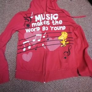 Peanuts hoodie music makes the world go round
